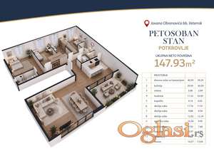 LUKSUZAN STAN 147m2 + 2 PARKING MESTA GRATIS